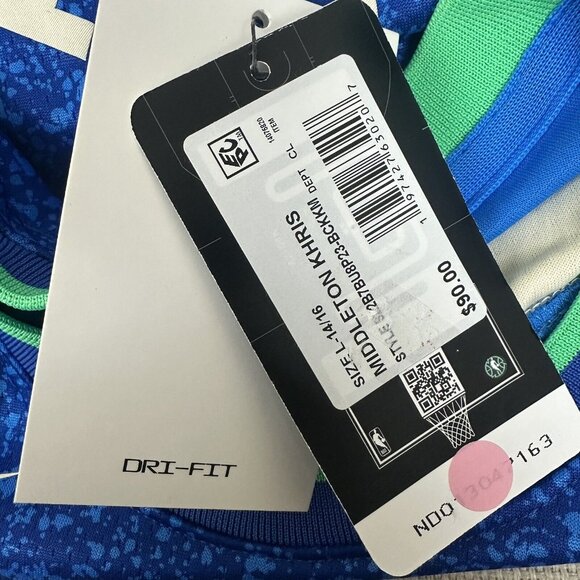 New Milwaukee Bucks Nike Swingman City Jersey Youth Large (14/16) Middleton #22 - Picture 6 of 7